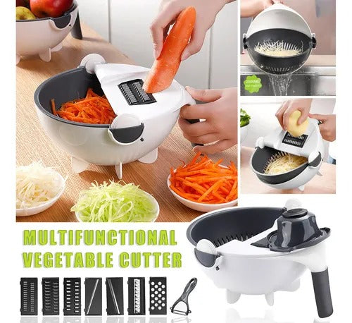 Trituradora de verduras 9 en 1 con escurridor